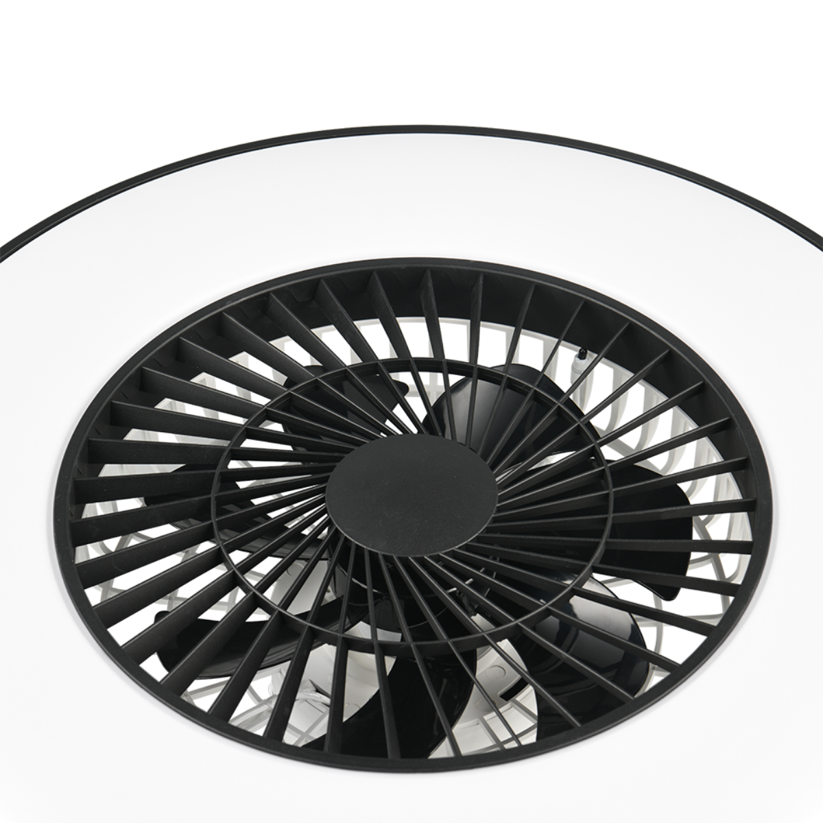 HALMSTAD Black LED Ring Ceiling Fan