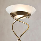 Monaco 2-Light Antique Brass Floor Lamp with Uplighter, Reading Lamp & Dimmer Switch