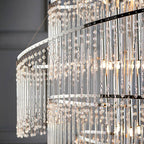 Camille 24-Light Chandelier: Glass Rod & Bead Cascade