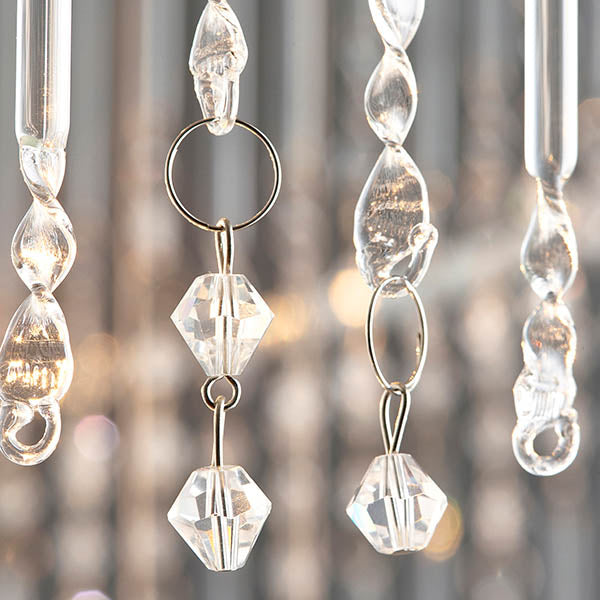 Camille 24-Light Chandelier: Glass Rod & Bead Cascade