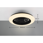 STRALSUND Black Ceiling fan with Starlight Cover