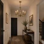 Patrinia 5 Light Dual Mount Pendant Antique Brass
