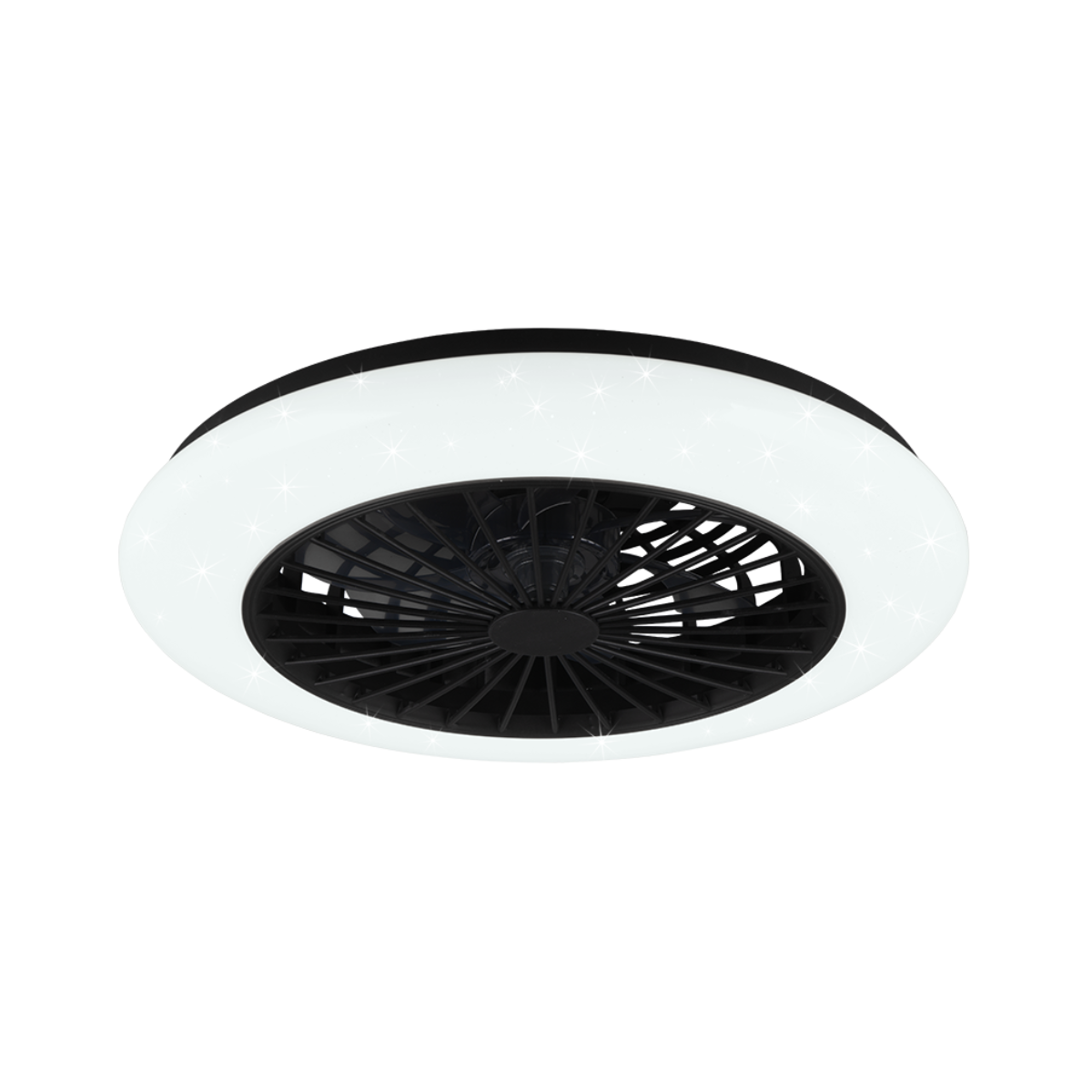 STRALSUND Black Ceiling fan with Starlight Cover