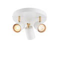 Gull 3-Light Adjustable LED Spotlight - Matt White & Satin Gold