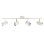 Gull 4-Light Adjustable LED Spotlight - Matt White & Satin Gold