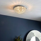 Chryla Chrome Dimmable Flush Mount Bathroom Light