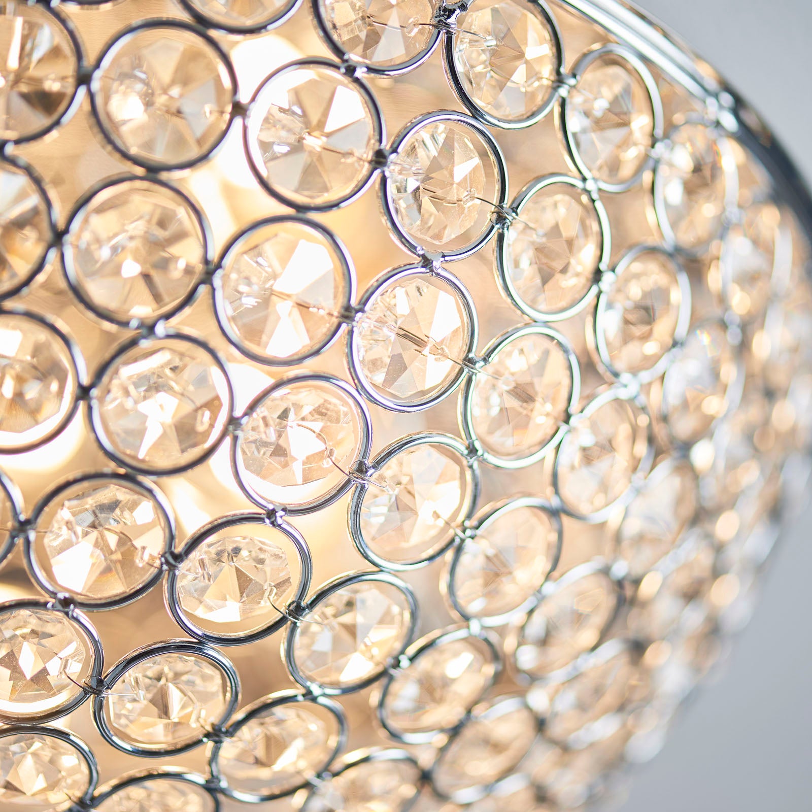 Chryla Chrome Dimmable Flush Mount Bathroom Light