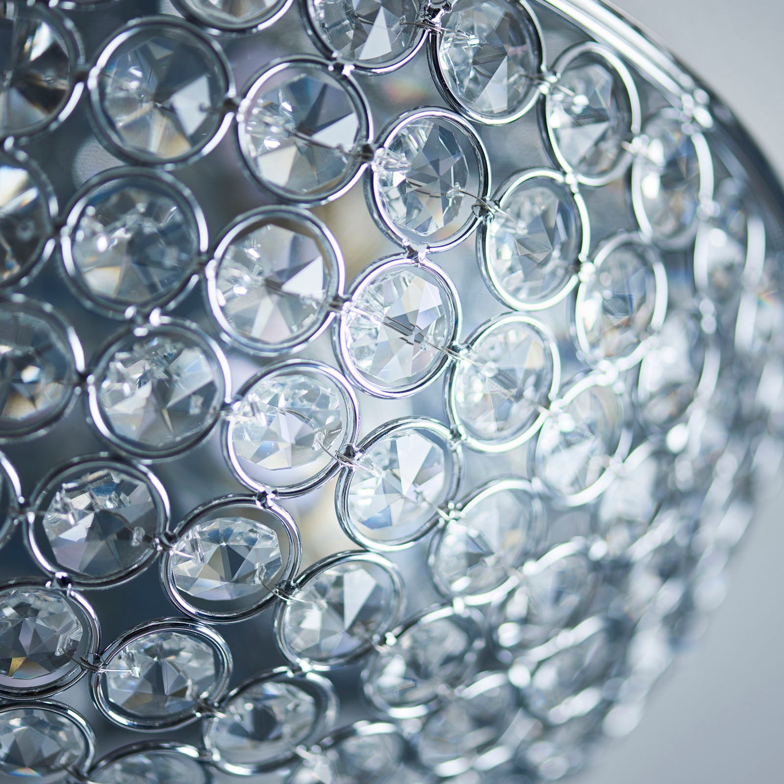 Chryla Chrome Dimmable Flush Mount Bathroom Light