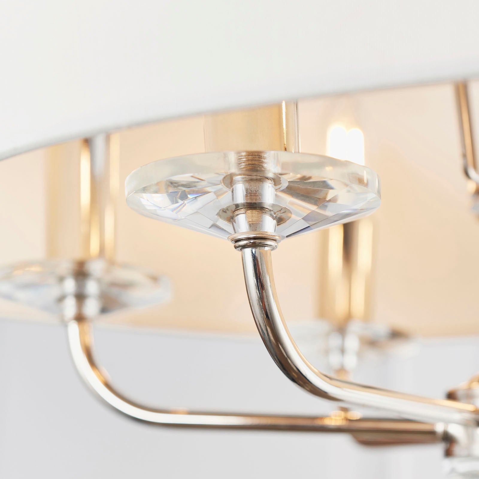 Nixon 6-Light Bright Nickel Pendant Light with Vintage White Silk Shades