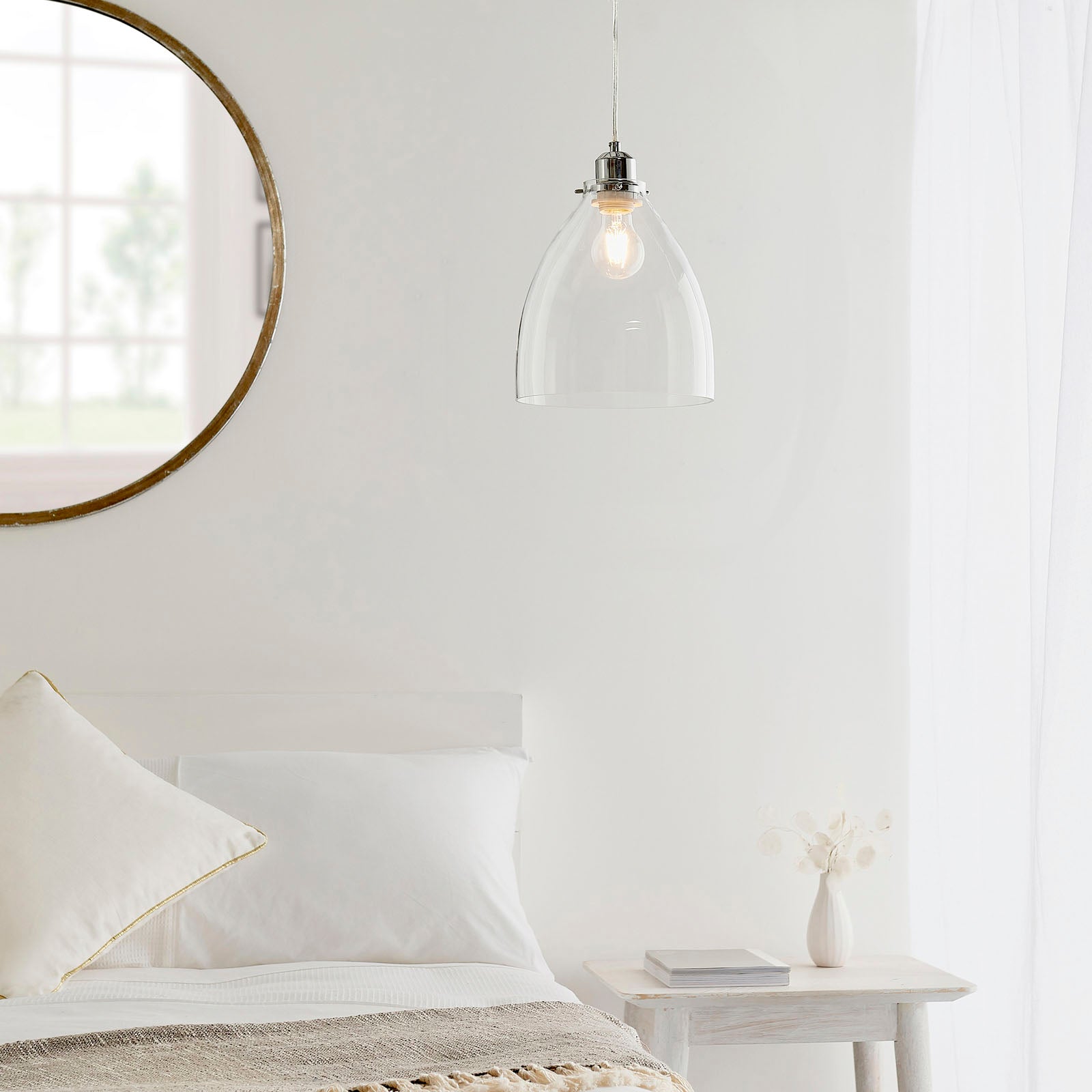 Elstow Simple Glass Pendant Light