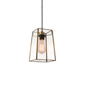 Beaumont 1-Light Pendant: Angular Glass (Antique Brass)