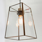 Beaumont 1-Light Pendant: Angular Glass (Antique Brass)