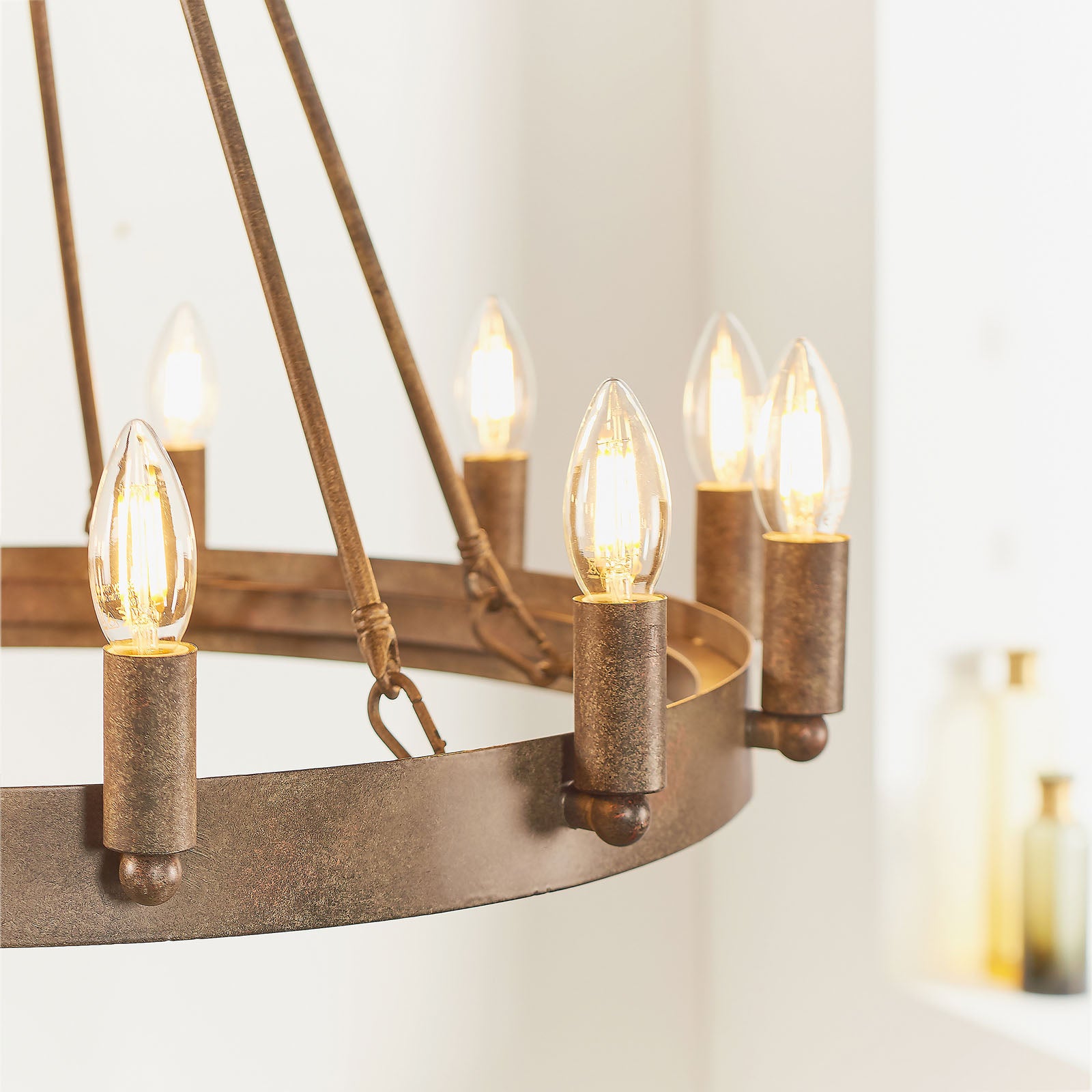 Chevalier 12-Light Adjustable Pendant Light (Aged Metal)