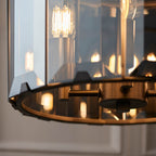 Clooney 4 Light Pendant Beveled Smoke Glass