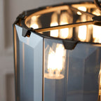 Clooney 4 Light Pendant Beveled Smoke Glass