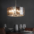 Clooney 8-Light Beveled Smoke Glass Pendant Light