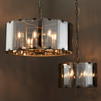 Clooney 8-Light Beveled Smoke Glass Pendant Light