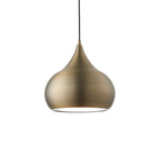 Brosnan 1-Light LED Pendant: Matt Antique Brass & Dimmable