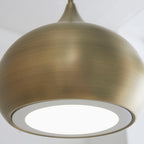 Brosnan 1-Light LED Pendant: Matt Antique Brass & Dimmable