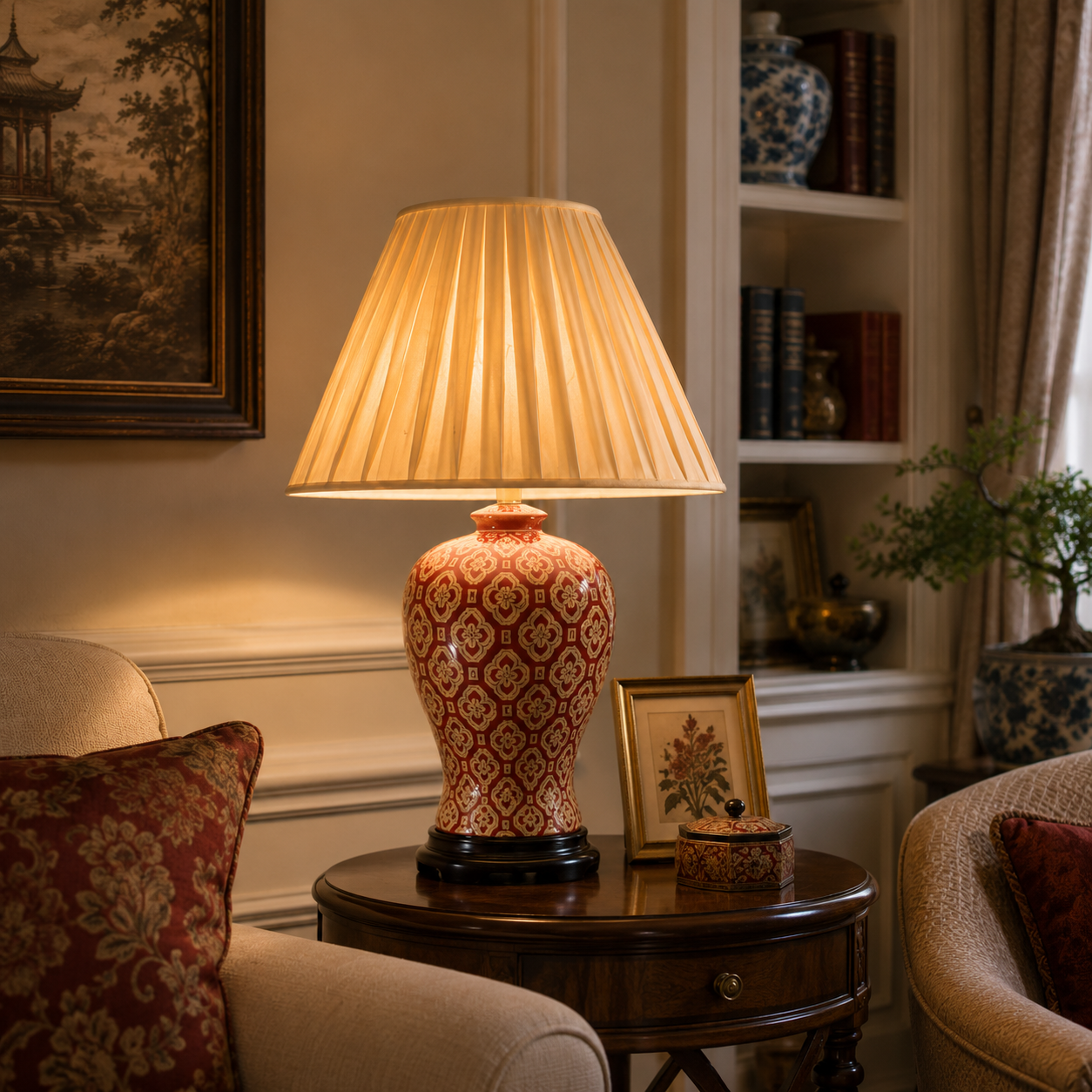 TL7029 - Bronze Colour Glaze Table Lamp