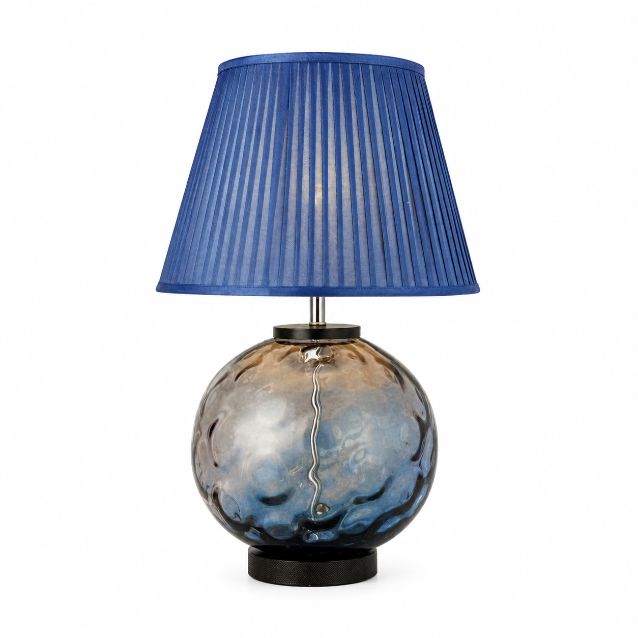 TL1426 - Blue & Purple Dimple Large Glass Table Lamp