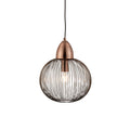 Nicola 1-Light Antique Copper Pendant with Metal Cage Shade (Adjustable Height) - Alternate Shape