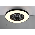 LINKöPING Medium Black Ceiling Fan with RBG & Bluetooth Speaker