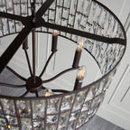 Belle 8 Light Pendant Dark Bronze & Faceted Glass