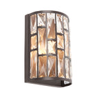 Belle 1-Light Wall Sconce: Dark Bronze & Faceted Glass (Classic Style)
