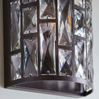 Belle 1-Light Wall Sconce: Dark Bronze & Faceted Glass (Classic Style)