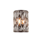 Belle 1-Light Wall Sconce: Dark Bronze & Faceted Glass (Classic Style)