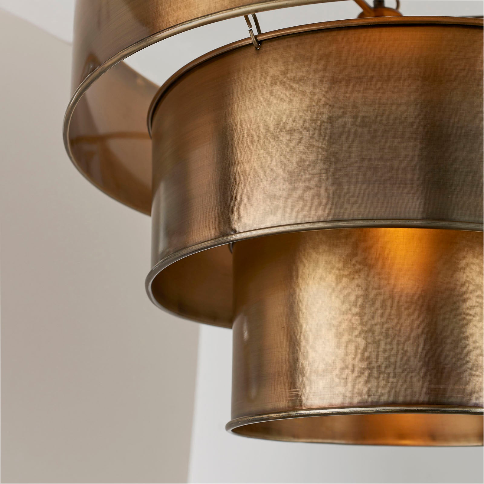 Morad 3-Tier Aged Brass Pendant Light (Dimmable, LED Compatible)