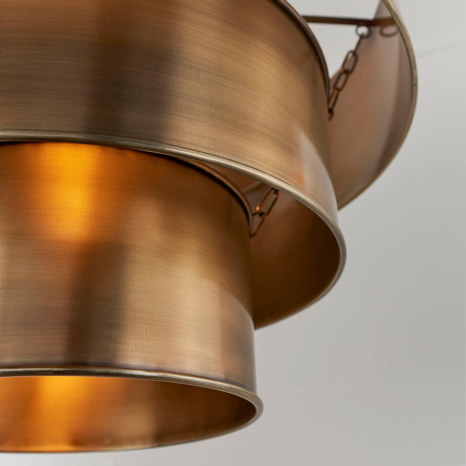 Morad 3-Tier Aged Brass Pendant Light (Dimmable, LED Compatible)