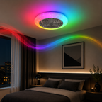 STRALSUND RGB ver White Ceiling fan with Starlight Cover