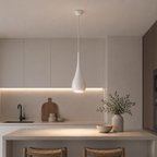 Maia 2 - Gloss White Metal Pendant