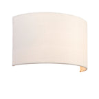 Obi Semi-Circular Vintage White Linen Wall Light
