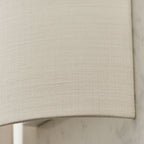 Obi Semi-Circular Vintage White Linen Wall Light
