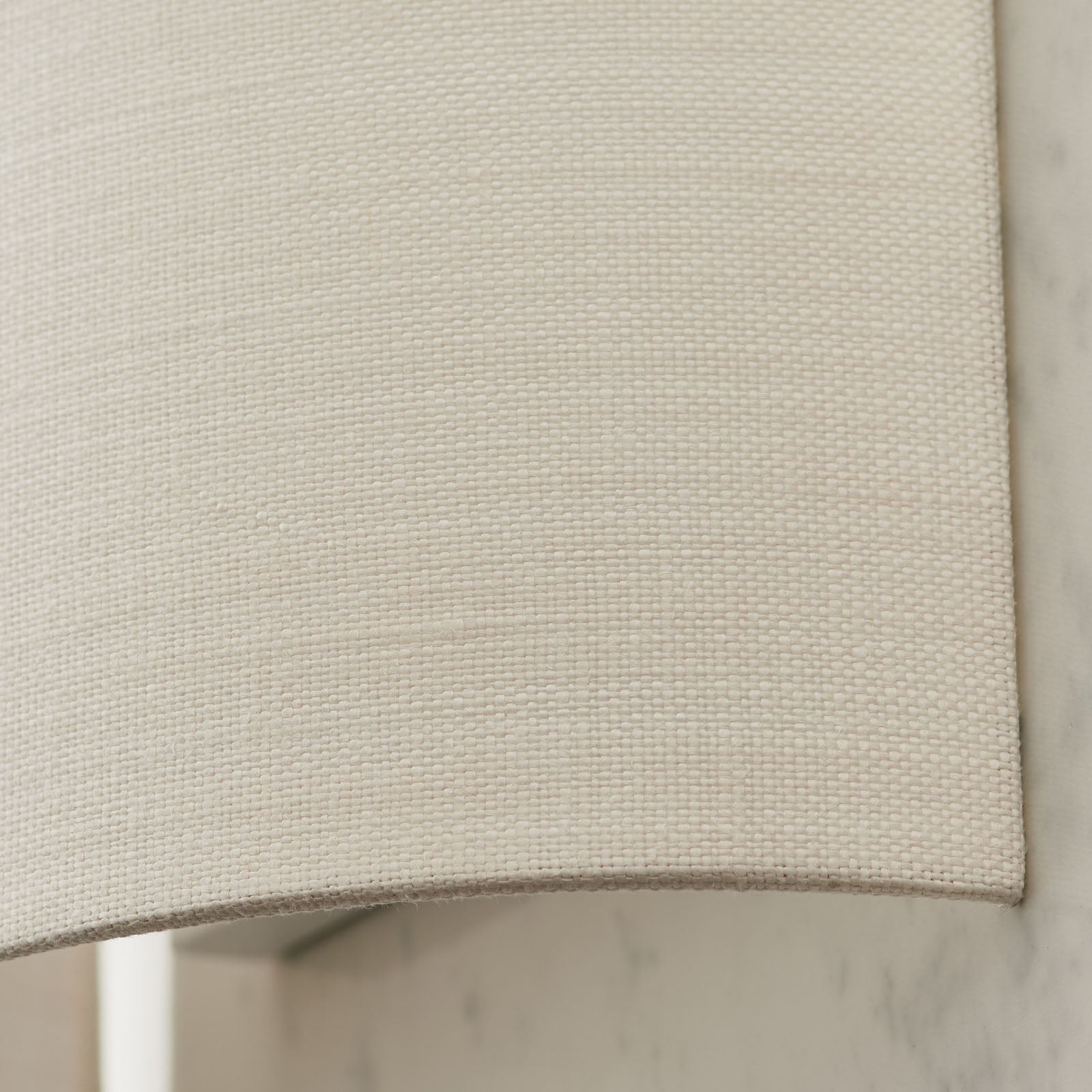 Obi Semi-Circular Vintage White Linen Wall Light