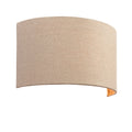 Obi Semi-Circular Natural Linen Wall Light