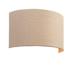 Obi Semi-Circular Natural Linen Wall Light