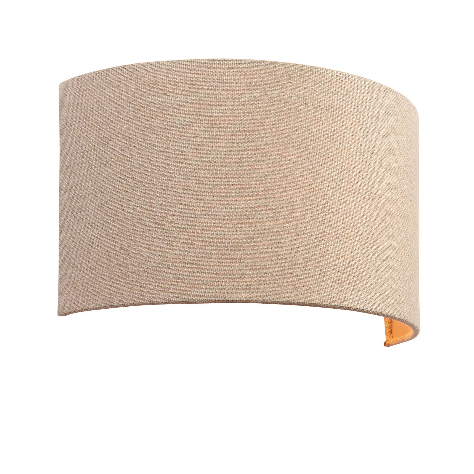 Obi Semi-Circular Natural Linen Wall Light