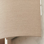 Obi Semi-Circular Natural Linen Wall Light
