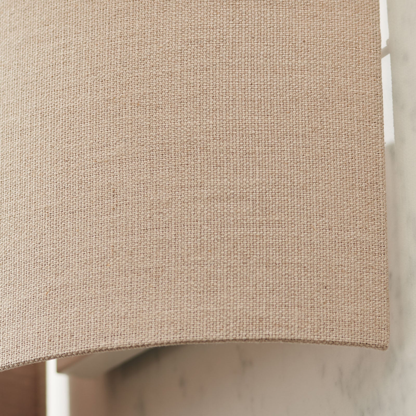 Obi Semi-Circular Natural Linen Wall Light