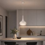 Maia 3 - Matt White Metal Pendant