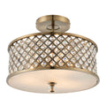 Hudson 3-Light Antique Brass Flush Mount Ceiling Light