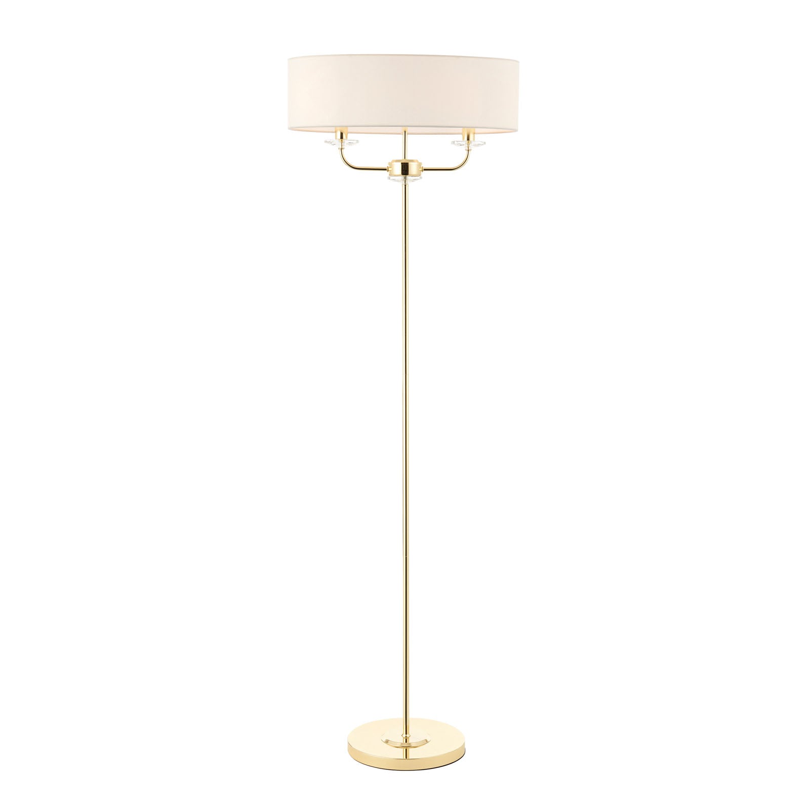 Nixon 2-Light Floor Lamp Brass