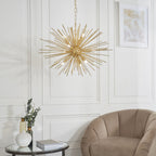 Orta 9-Light Satin Gold Star Pendant Light
