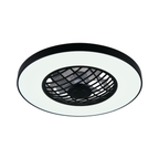LINKöPING Medium Black Ceiling Fan with RBG & Bluetooth Speaker