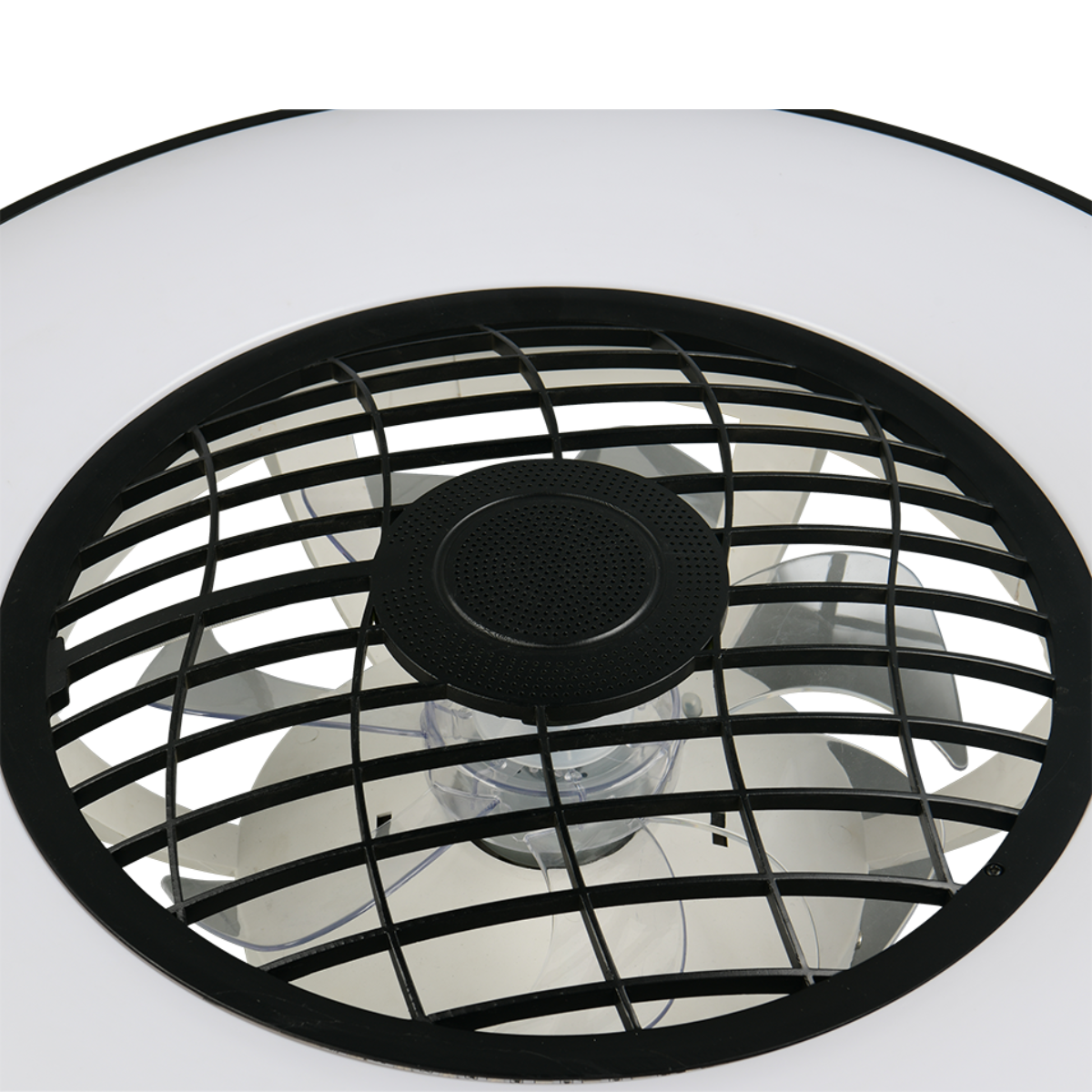 LINKöPING Medium Black Ceiling Fan with RBG & Bluetooth Speaker