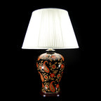 TL7190 - Red Black Paisley Table Lamp
